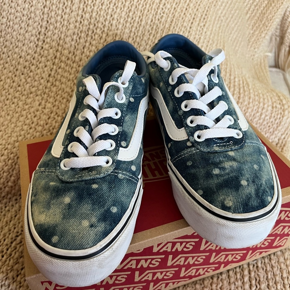 Vans Denim Dots Moonlight Blue - Size 6wm